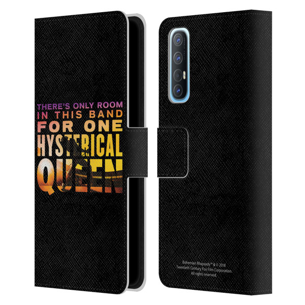 Queen Bohemian Rhapsody Hysterical Quote Leather Book Wallet Case Cover For OPPO Find X2 Neo 5G