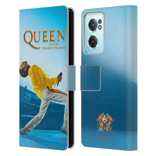 Queen Key Art Freddie Mercury Live At Wembley Leather Book Wallet Case Cover For OnePlus Nord CE 2 5G