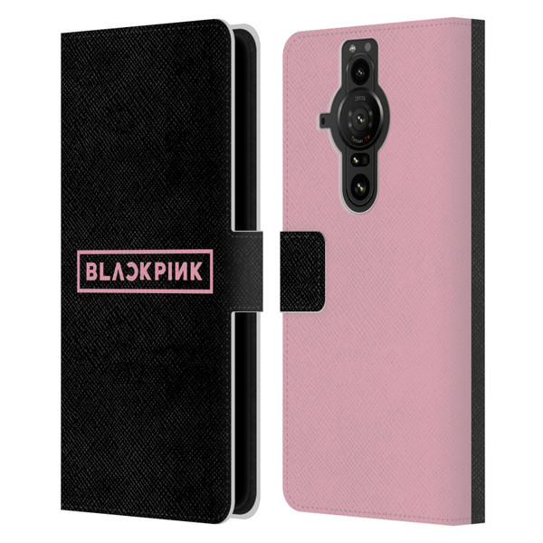 Blackpink The Album Pink Logo Leather Book Wallet Case Cover For Sony Xperia Pro-I