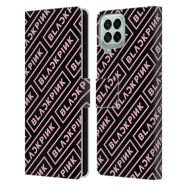 Blackpink The Album Logo Pattern Leather Book Wallet Case Cover For Samsung Galaxy M33 (2022)