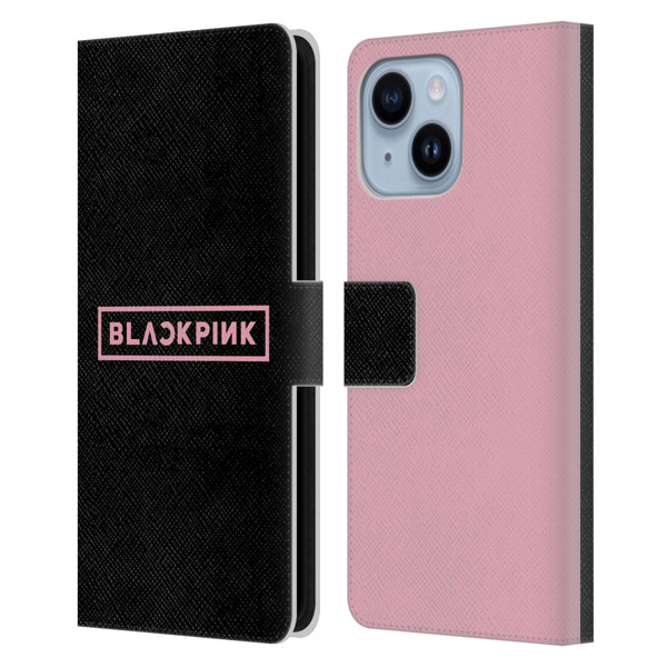 Blackpink The Album Pink Logo Leather Book Wallet Case Cover For Apple iPhone 14 Plus