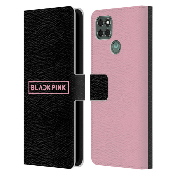 Blackpink The Album Pink Logo Leather Book Wallet Case Cover For Motorola Moto G9 Power