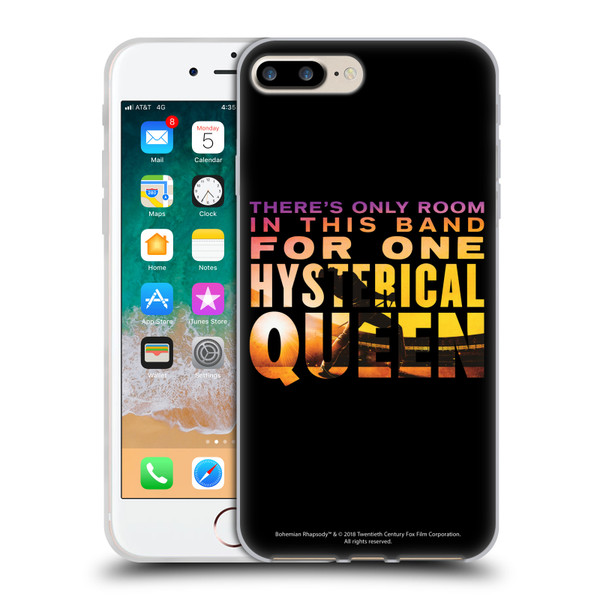 Queen Bohemian Rhapsody Hysterical Quote Soft Gel Case for Apple iPhone 7 Plus / iPhone 8 Plus