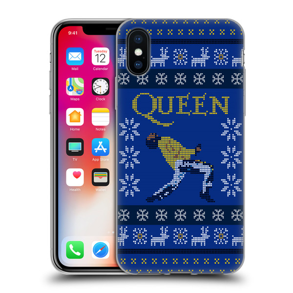 Queen Christmas Freddie Mercury Knitwork Soft Gel Case for Apple iPhone X / iPhone XS