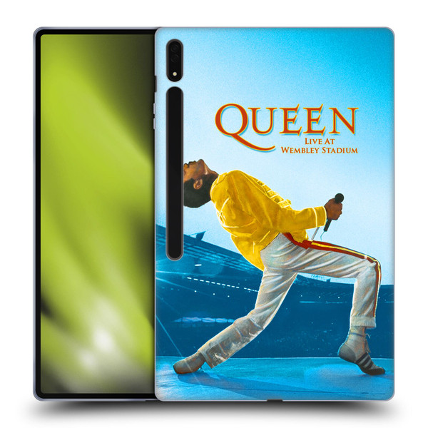 Queen Key Art Freddie Mercury Live At Wembley Soft Gel Case for Samsung Galaxy Tab S8 Ultra