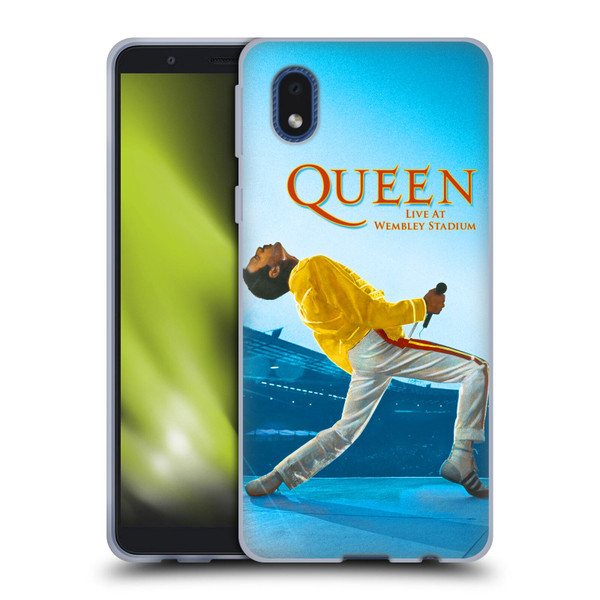 Queen Key Art Freddie Mercury Live At Wembley Soft Gel Case for Samsung Galaxy A01 Core (2020)