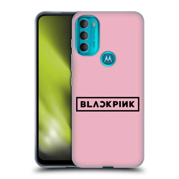Blackpink The Album Black Logo Soft Gel Case for Motorola Moto G71 5G