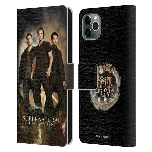 Supernatural Key Art Sam, Dean & Castiel 2 Leather Book Wallet Case Cover For Apple iPhone 11 Pro Max