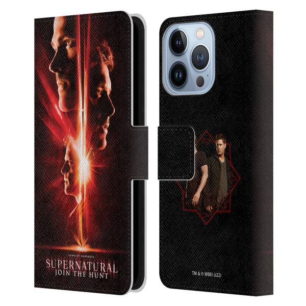Supernatural Key Art Sam, Dean & Castiel Leather Book Wallet Case Cover For Apple iPhone 13 Pro