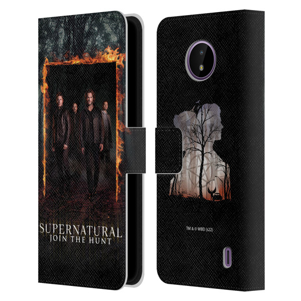 Supernatural Key Art Sam, Dean, Castiel & Crowley Leather Book Wallet Case Cover For Nokia C10 / C20