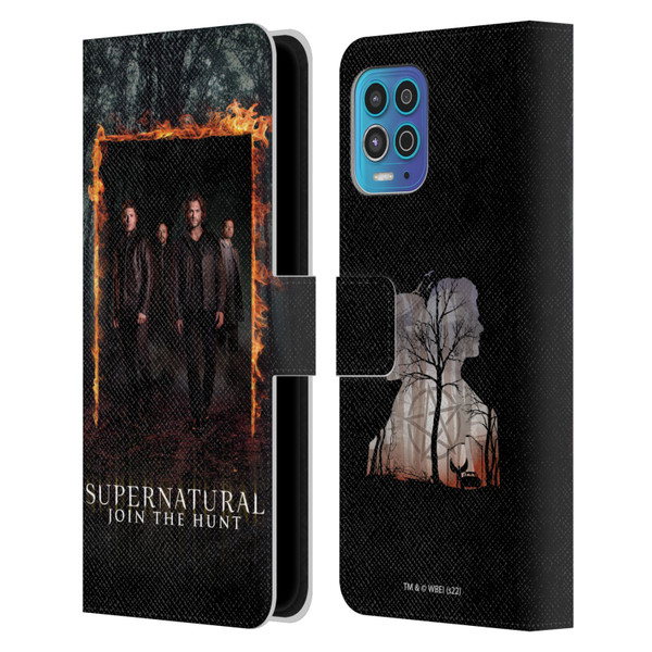 Supernatural Key Art Sam, Dean, Castiel & Crowley Leather Book Wallet Case Cover For Motorola Moto G100