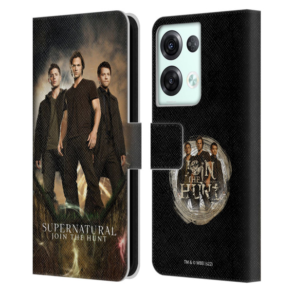Supernatural Key Art Sam, Dean & Castiel 2 Leather Book Wallet Case Cover For OPPO Reno8 Pro