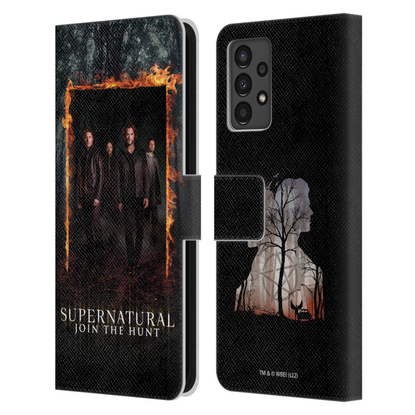 Supernatural Key Art Sam, Dean, Castiel & Crowley Leather Book Wallet Case Cover For Samsung Galaxy A13 (2022)