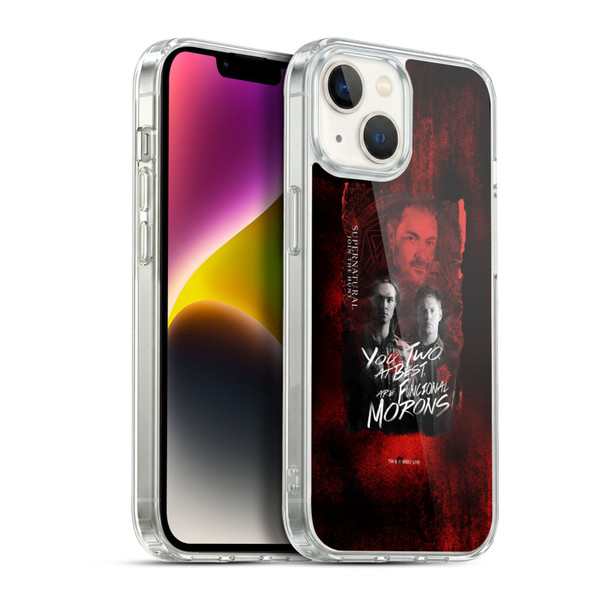 Supernatural Graphic Castiel Soft Gel Case for Apple iPhone 14