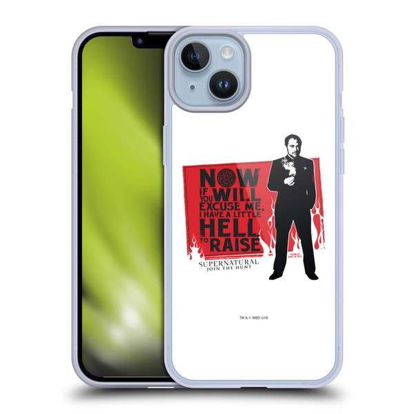 Supernatural Graphic Sam, Dean & Castiel Soft Gel Case for Apple iPhone 14 Plus