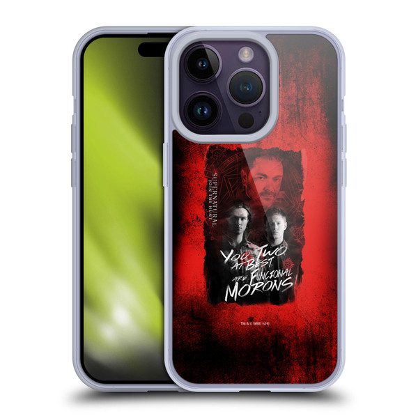 Supernatural Graphic Castiel Soft Gel Case for Apple iPhone 14 Pro