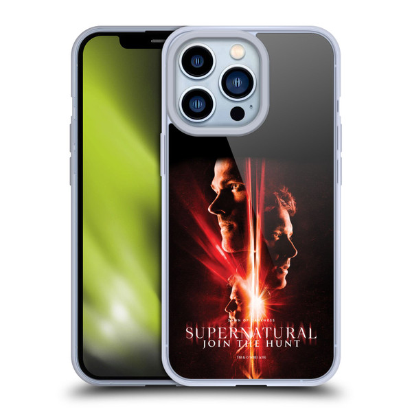 Supernatural Key Art Sam, Dean & Castiel Soft Gel Case for Apple iPhone 13 Pro