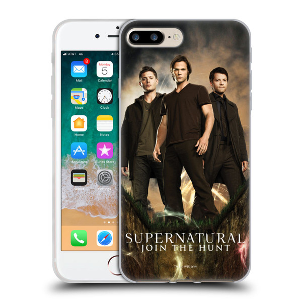 Supernatural Key Art Sam, Dean & Castiel 2 Soft Gel Case for Apple iPhone 7 Plus / iPhone 8 Plus & MagSafe
