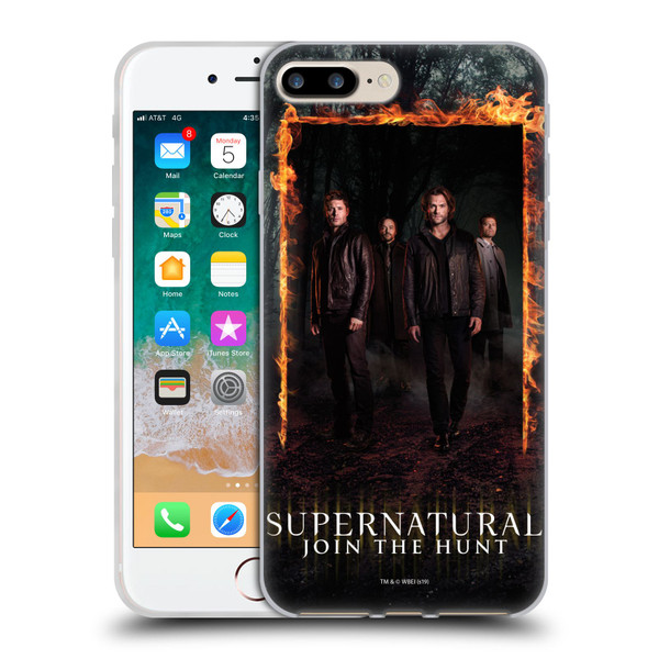 Supernatural Key Art Sam, Dean, Castiel & Crowley Soft Gel Case for Apple iPhone 7 Plus / iPhone 8 Plus & MagSafe
