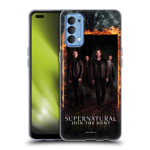 Supernatural Key Art Sam, Dean, Castiel & Crowley Soft Gel Case for OPPO Reno 4 5G