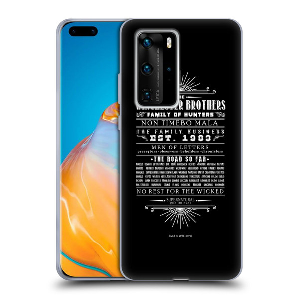 Supernatural Vectors Winchester Brothers Soft Gel Case for Huawei P40 Pro / P40 Pro Plus 5G