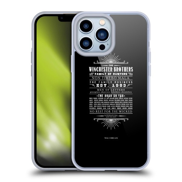 Supernatural Vectors Winchester Brothers Soft Gel Case for Apple iPhone 13 Pro Max
