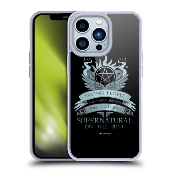 Supernatural Vectors Saving People Logo Soft Gel Case for Apple iPhone 13 Pro