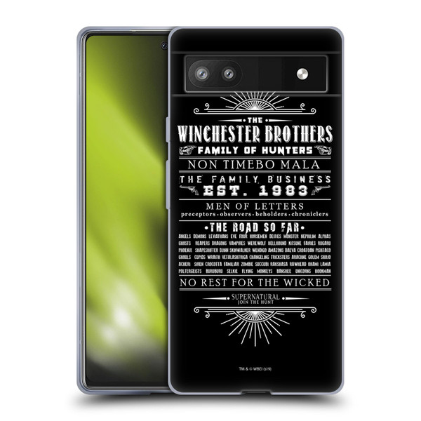 Supernatural Vectors Winchester Brothers Soft Gel Case for Google Pixel 6a
