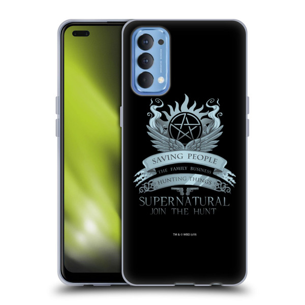Supernatural Vectors Saving People Logo Soft Gel Case for OPPO Reno 4 5G