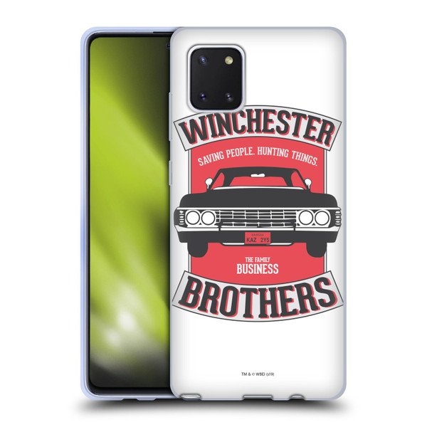 Supernatural Vectors Winchester Brothers 2 Soft Gel Case for Samsung Galaxy Note10 Lite