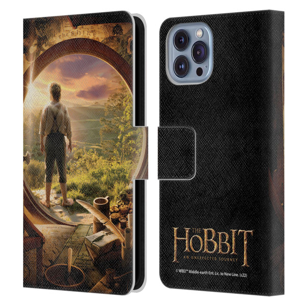 The Hobbit An Unexpected Journey Key Art Hobbit In Door Leather Book Wallet Case Cover For Apple iPhone 14
