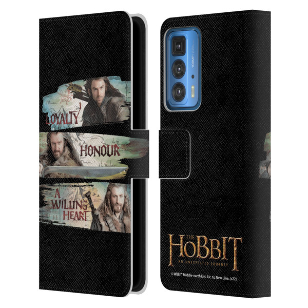 The Hobbit An Unexpected Journey Key Art Loyalty And Honour Leather Book Wallet Case Cover For Motorola Edge 20 Pro
