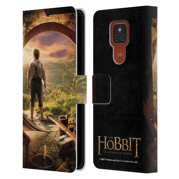 The Hobbit An Unexpected Journey Key Art Hobbit In Door Leather Book Wallet Case Cover For Motorola Moto E7 Plus