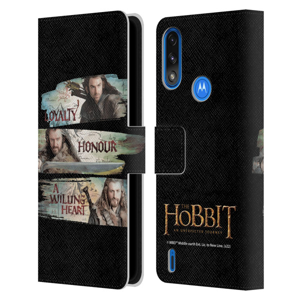 The Hobbit An Unexpected Journey Key Art Loyalty And Honour Leather Book Wallet Case Cover For Motorola Moto E7 Power / Moto E7i Power