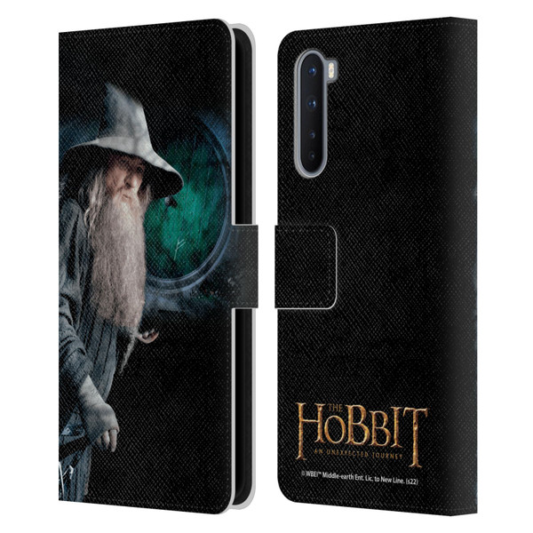 The Hobbit An Unexpected Journey Key Art Gandalf Leather Book Wallet Case Cover For OnePlus Nord 5G