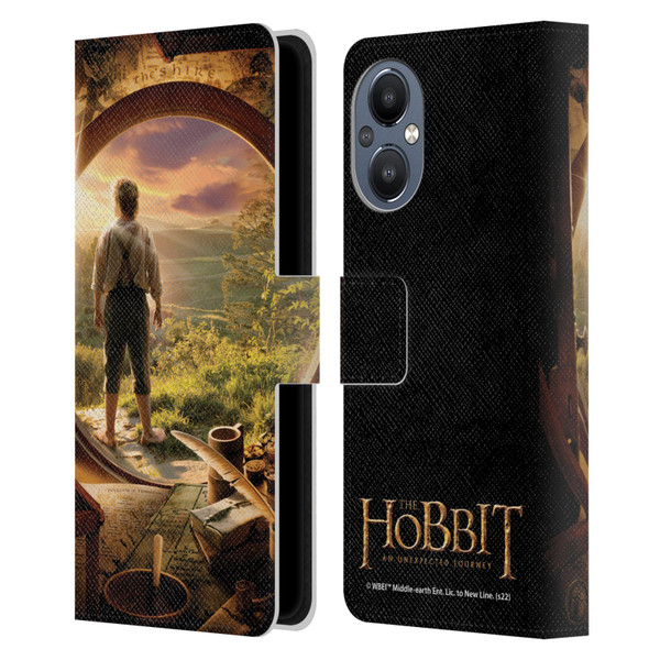 The Hobbit An Unexpected Journey Key Art Hobbit In Door Leather Book Wallet Case Cover For OnePlus Nord N20 5G