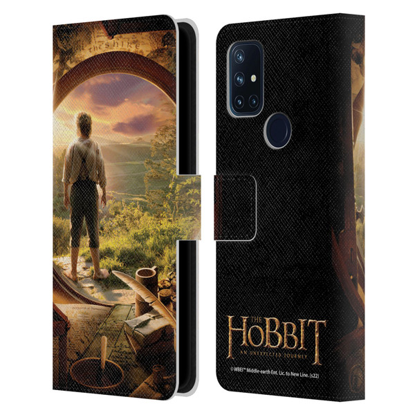 The Hobbit An Unexpected Journey Key Art Hobbit In Door Leather Book Wallet Case Cover For OnePlus Nord N10 5G