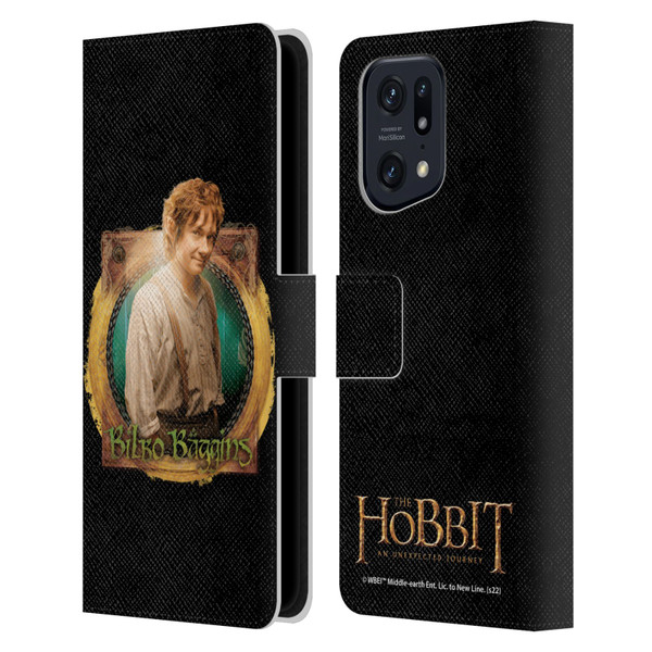 The Hobbit An Unexpected Journey Key Art Bilbo Leather Book Wallet Case Cover For OPPO Find X5 Pro