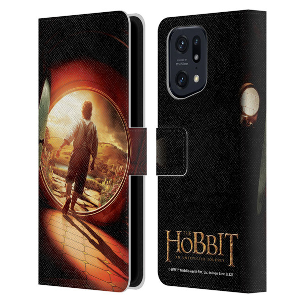The Hobbit An Unexpected Journey Key Art Journey Leather Book Wallet Case Cover For OPPO Find X5 Pro