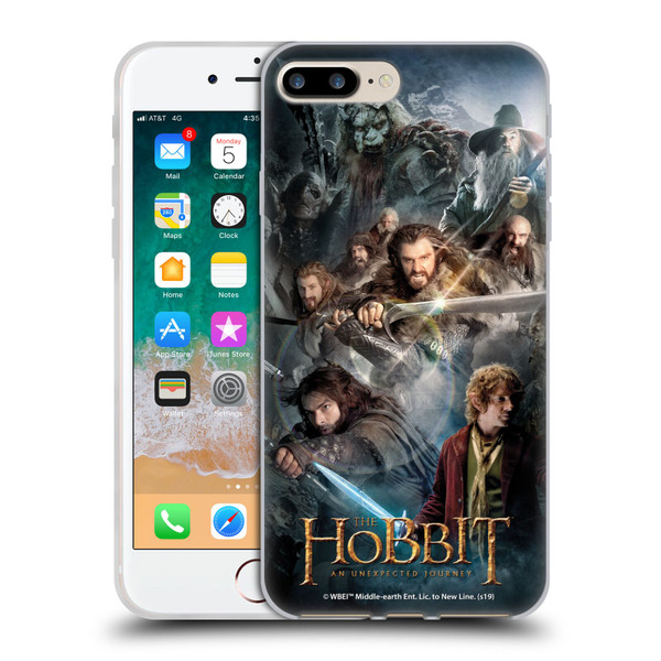 The Hobbit An Unexpected Journey Key Art Group Soft Gel Case for Apple iPhone 7 Plus / iPhone 8 Plus