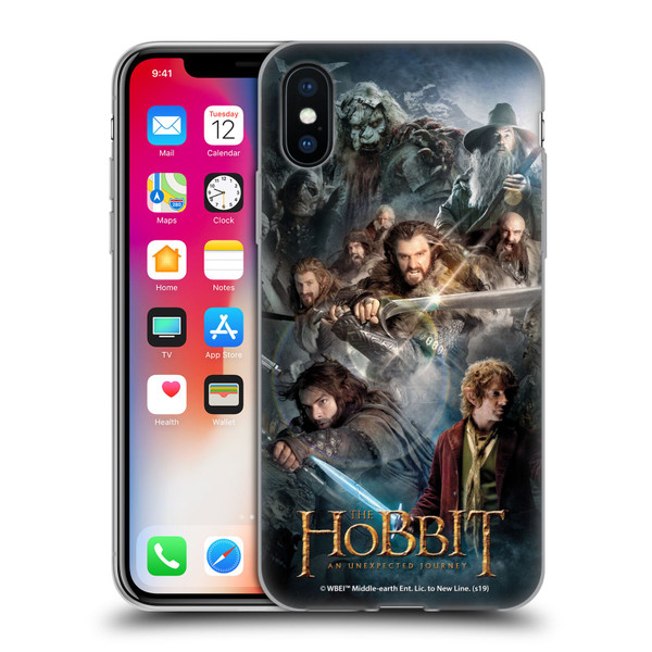 The Hobbit An Unexpected Journey Key Art Group Soft Gel Case for Apple iPhone X / iPhone XS