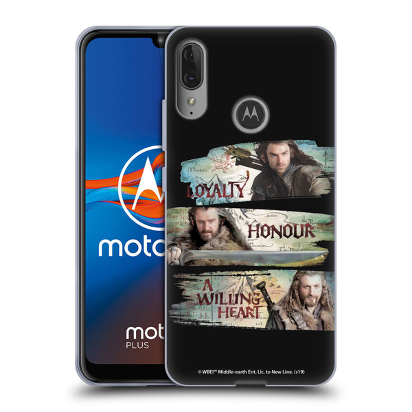 The Hobbit An Unexpected Journey Key Art Loyalty And Honour Soft Gel Case for Motorola Moto E6 Plus
