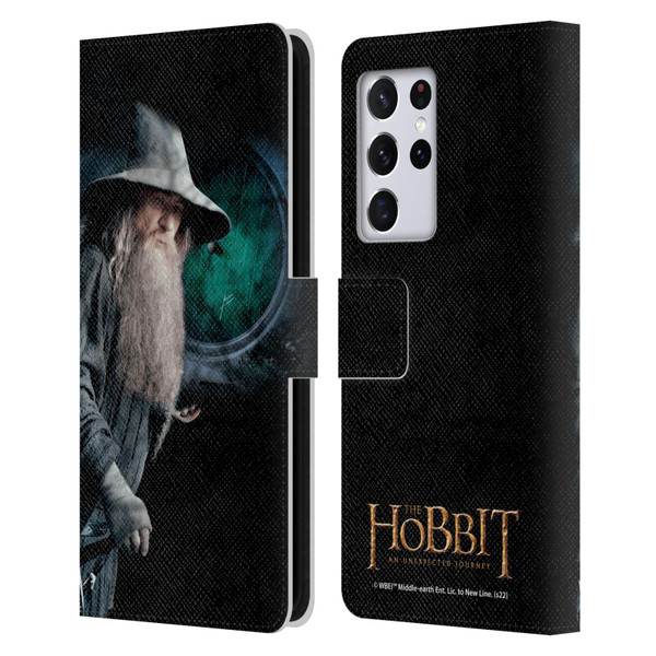 The Hobbit An Unexpected Journey Key Art Gandalf Leather Book Wallet Case Cover For Samsung Galaxy S21 Ultra 5G