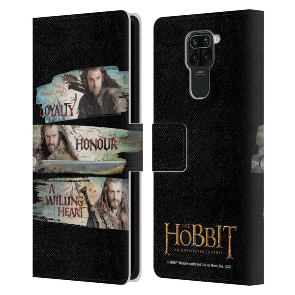 The Hobbit An Unexpected Journey Key Art Loyalty And Honour Leather Book Wallet Case Cover For Xiaomi Redmi Note 9 / Redmi 10X 4G