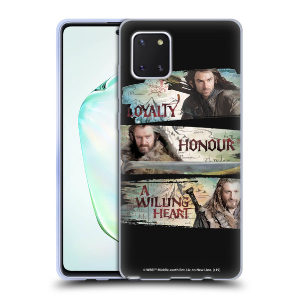 The Hobbit An Unexpected Journey Key Art Loyalty And Honour Soft Gel Case for Samsung Galaxy Note10 Lite