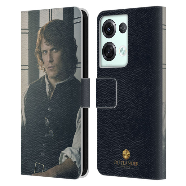 Outlander Characters Jamie Fraser Leather Book Wallet Case Cover For OPPO Reno8 Pro