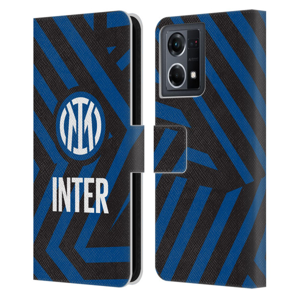 Fc Internazionale Milano Patterns Abstract 1 Leather Book Wallet Case Cover For OPPO Reno8 4G