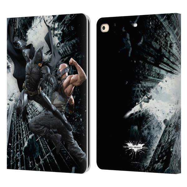 The Dark Knight Rises Character Art Batman Vs Bane Leather Book Wallet Case Cover For Apple iPad 9.7 2017 / iPad 9.7 2018
