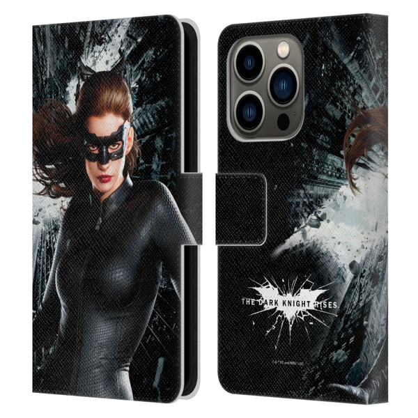The Dark Knight Rises Character Art Catwoman Leather Book Wallet Case Cover For Apple iPhone 14 Pro