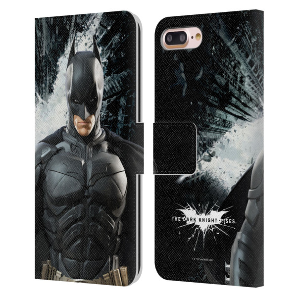 The Dark Knight Rises Character Art Batman Leather Book Wallet Case Cover For Apple iPhone 7 Plus / iPhone 8 Plus